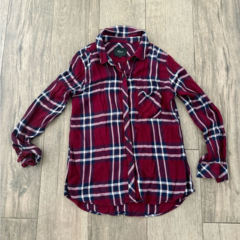Rails Burgundy and Navy Plaid Shirt
